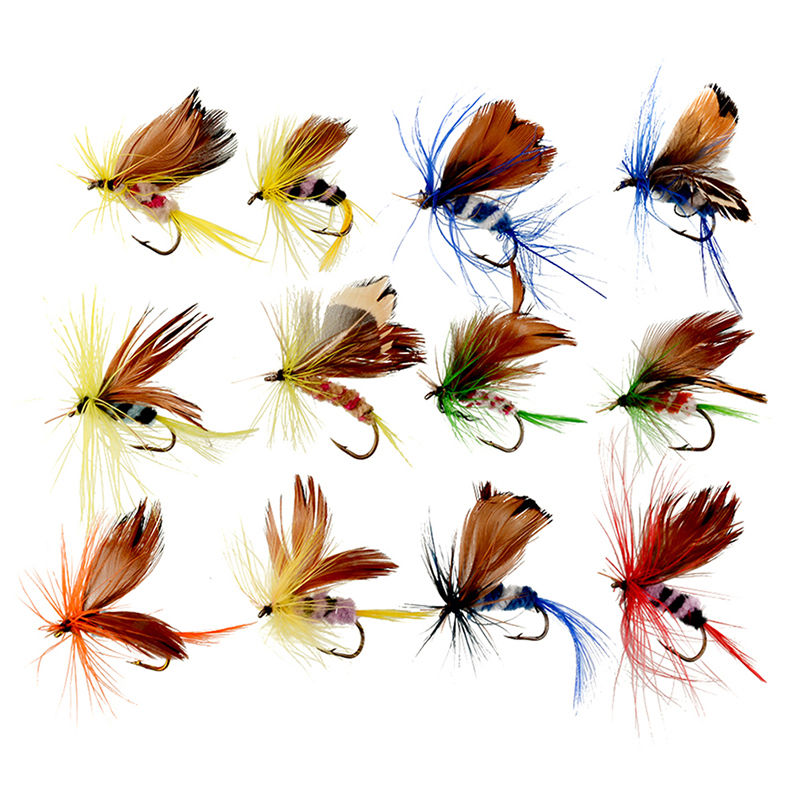 Ccdes Fly Lure,40pcs Fly Fishing Lure Artificial Bait Fly Lures Insect Lures With Hook Fishing Accessory,fly Fishing Lure