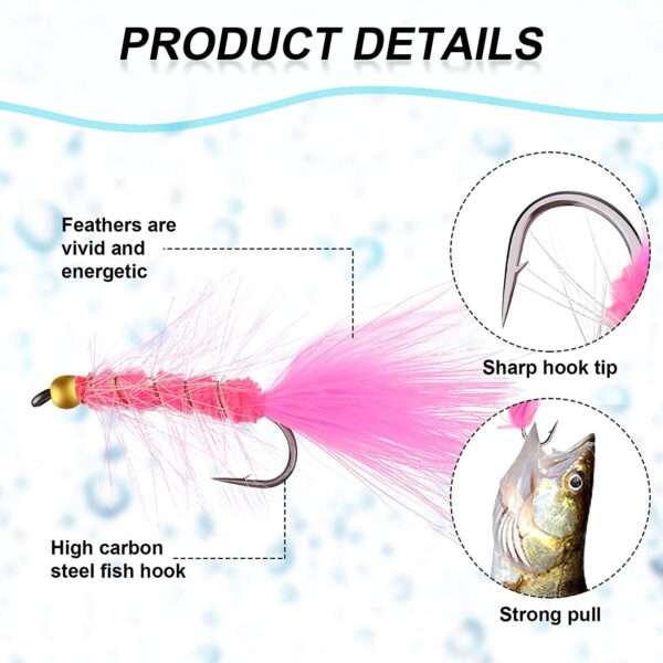 30 Pieces Fly Fishing Flies Streamer Fly Ass Dry Flies Nymphs Fly Fishing Flies Kit - Image 2