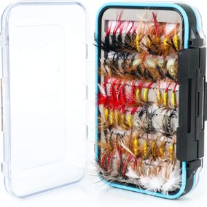 Maxcatch 120 pcs Fly Fishing Flies Kit Handm Dry Flies Nymphs Fly Fishing Flies Kit