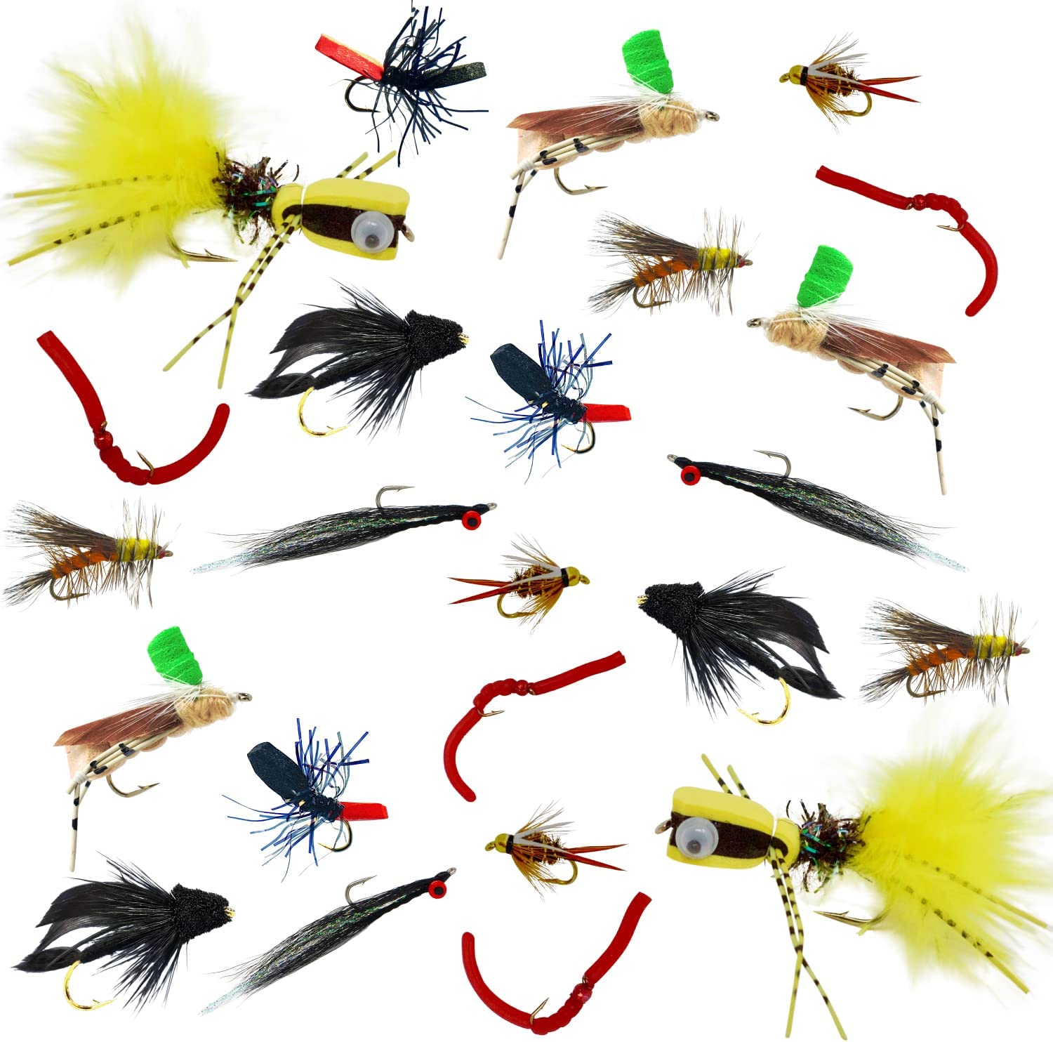 Buy Outdoor Planet 36Pieces Essential Nymphs Flies/Wet Flies/Dry  Flies/Streamer/Hopper Trout Fly Assortment for Fly Fishing Flies +  Waterproof Fly Fishing Box Online at desertcartIreland